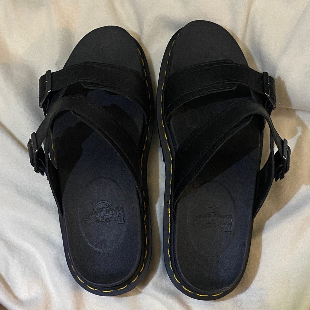 Dr. Martens Black Buckle Sandals